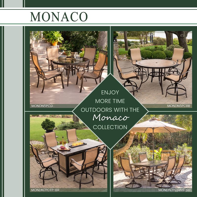 Hanover Monaco Tan Aluminum 7-piece Dining Set