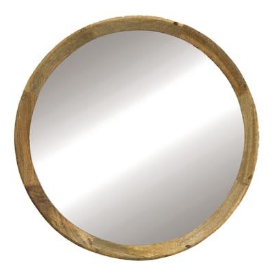 20x1.5" Mango Wood Wall Mirror Wall Decor with Frame of Solid Mango Wood for Bathroom Console Lean Against Wall