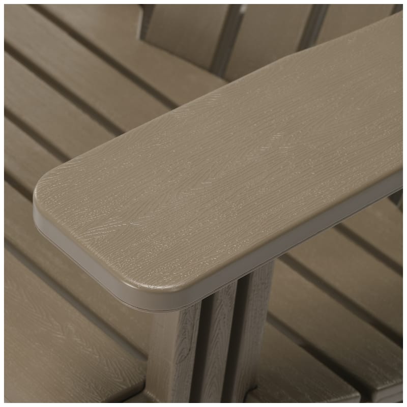 Polytrends Coastline Outdoor Poly Adirondack Chair with Cup Holder (Set of 2)