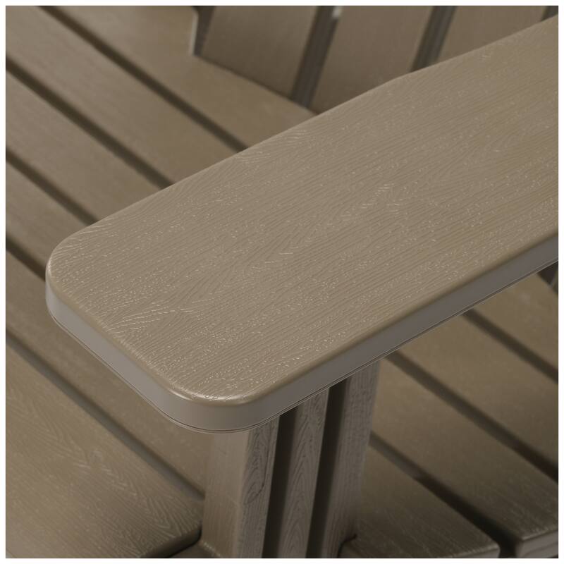 Polytrends Coastline Outdoor Poly Adirondack Chair with Cup Holder
