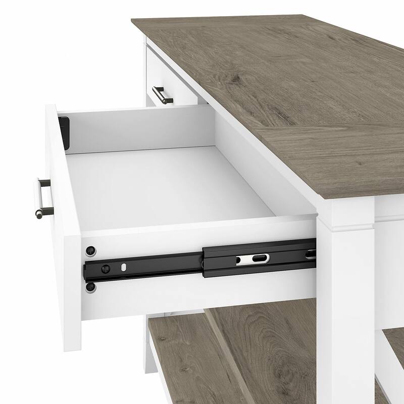 Console Table with Drawers and Shelves