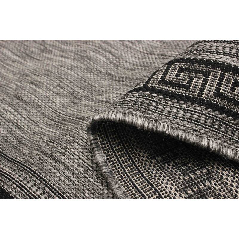 ECARPETGALLERY Machine Woven Versach Grey Area Rug