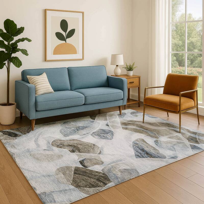 Premium Washable Super Soft Contemporary Jenna Mayfield Rug