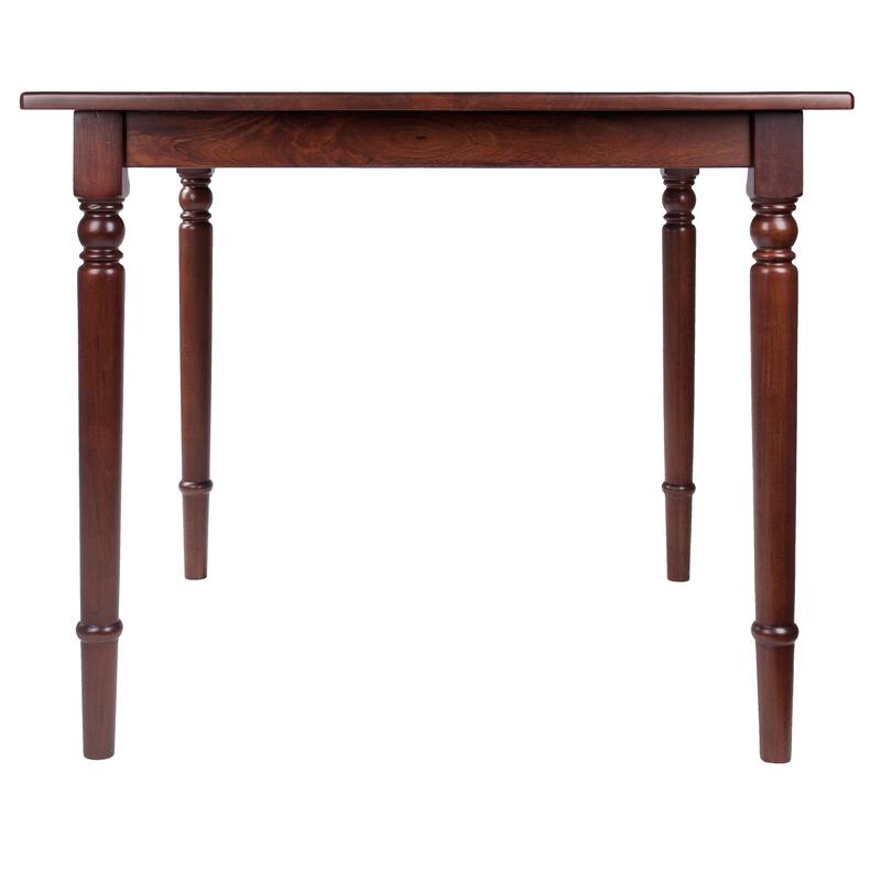35.75" Walnut Elegant Mornay Square Shaped Top Dining Table