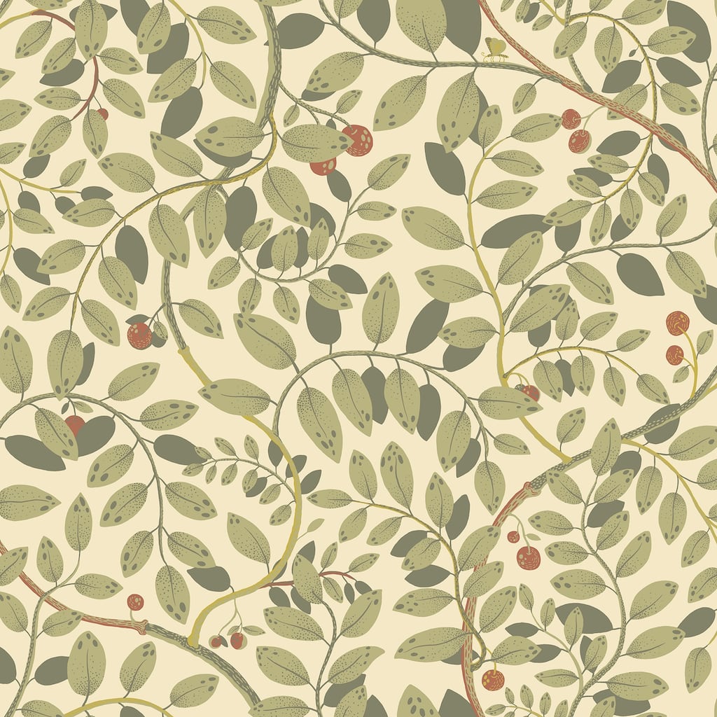 A-Street Prints Kirke Green Leafy Vines Wallpaper