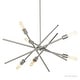 preview thumbnail 7 of 5, Luxury Modern Chandelier, 10.5"H x 22.625"W, with Vintage Style, Brushed Nickel Finish by Urban Ambiance