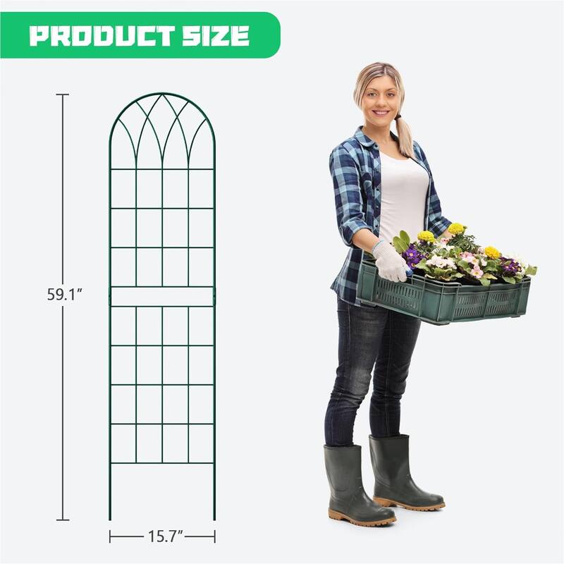 DoCred 4 Pack Garden Climbing Plant Steel Trellis