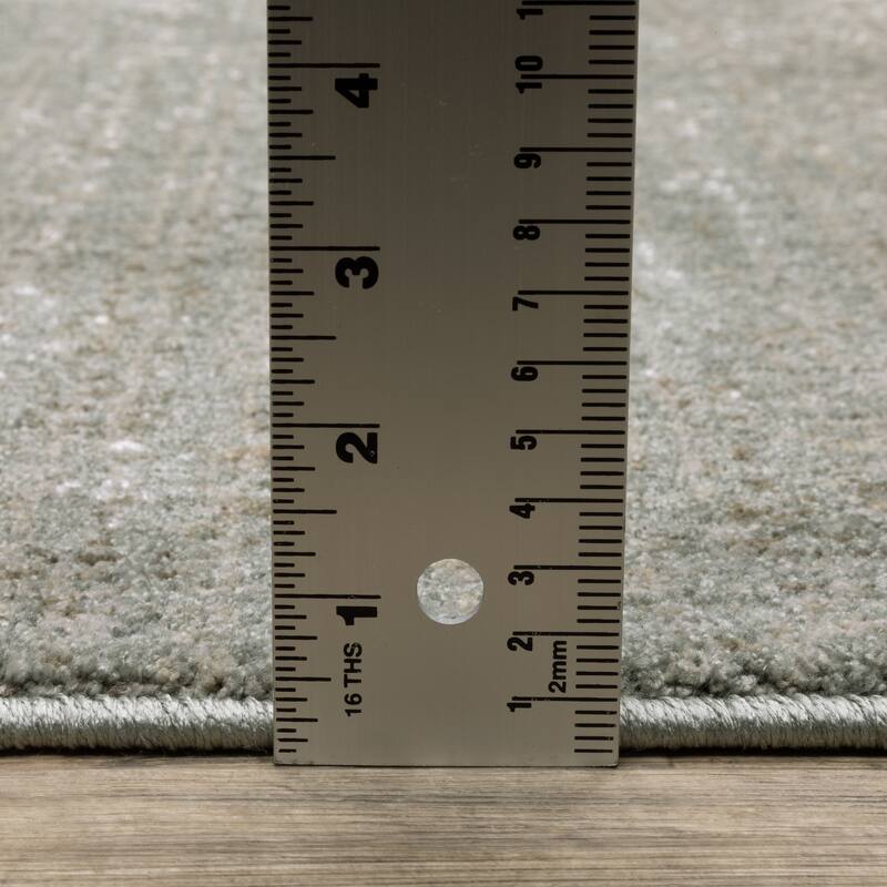 Melody Distressed Abstract Grey/ Blue Area Rug