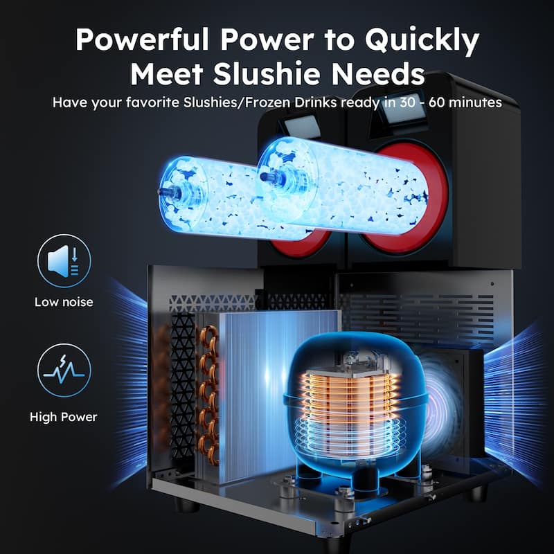 Commercial Slushy Machine, 3L/6L/12L/24L/36L, Self-Cleaning, for Margaritas, Alcoholic Beverages, Smoothies, and Soft Ice Cream