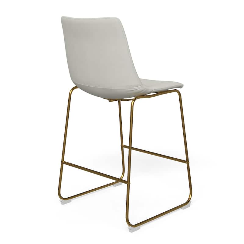Petra Counter Height Stool with Gold Frame (Set of 2)