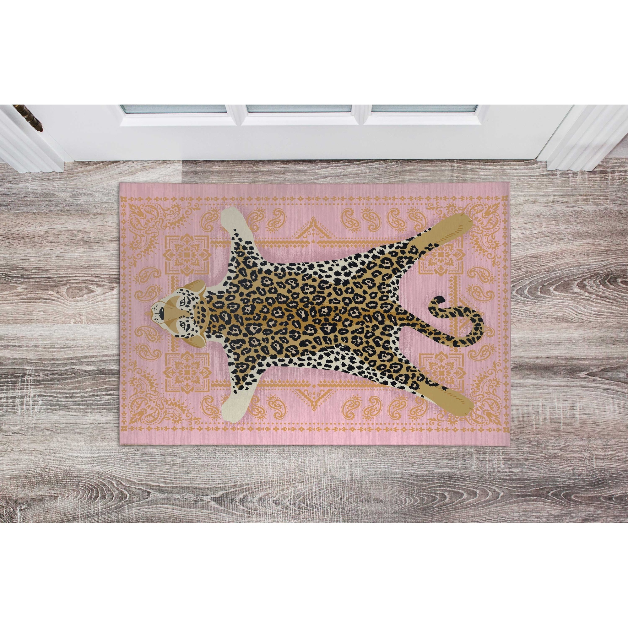 LEOPARD RUG PINK Doormat By Kavka Designs - Bed Bath & Beyond