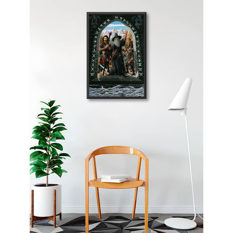 The Fellowship Lord of the Rings Framed Art Poster - 24 x 36 Inch