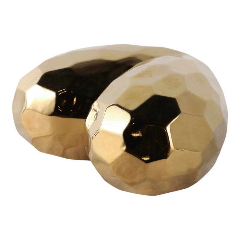 Modern Geometric Heart Sculpture - Ceramic Decorative Object