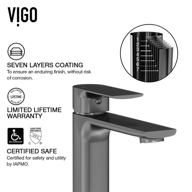 VIGO Davidson Single Hole Bathroom Faucet