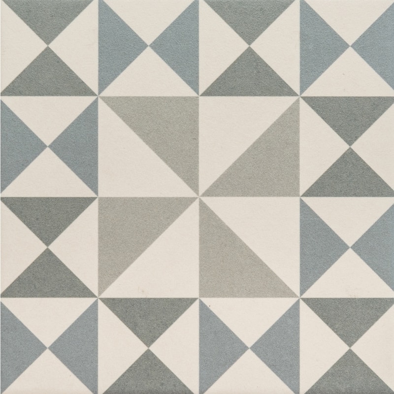 Ellis Taco 6.5x6.5 Matte Porcelain Encaustic Tile - Floor, Wall & Backsplash