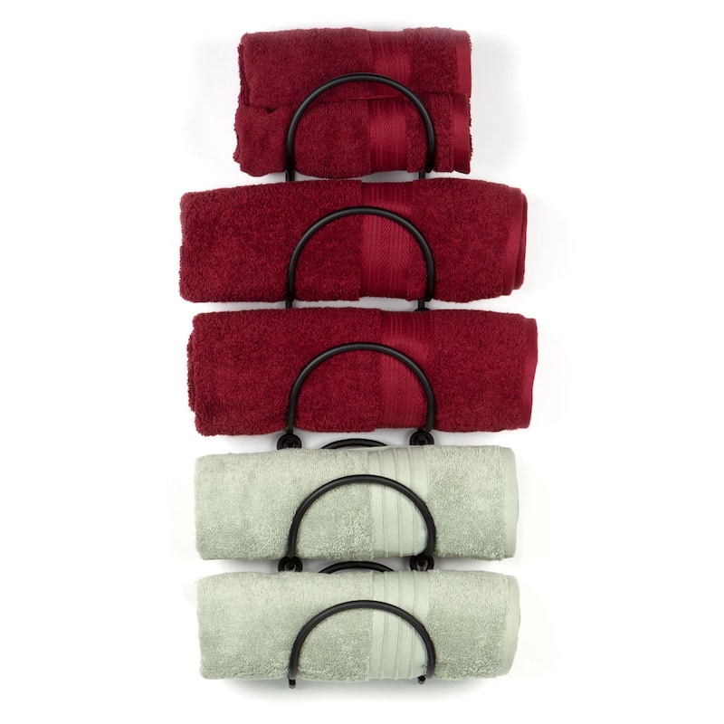 Wallniture Boto Towel Rack, Rustic Wall Decor Bathroom Organizer (Set of 5)