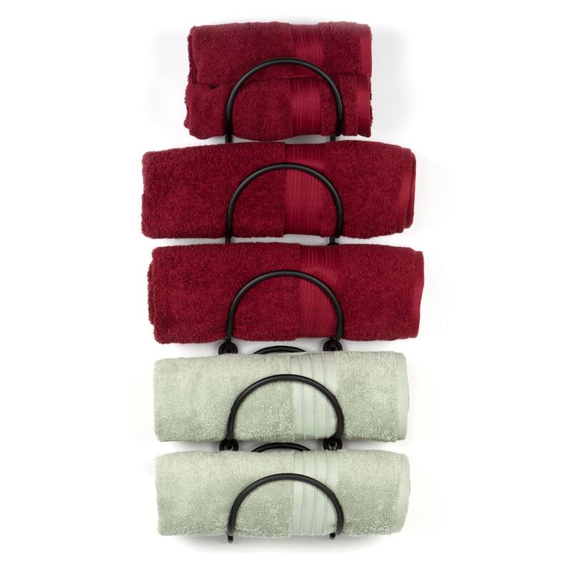 Wallniture Boto Towel Rack, Rustic Wall Decor Bathroom Organizer (Set of 5)