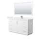 Option White / Carrara Cultured Marble Top / Brushed