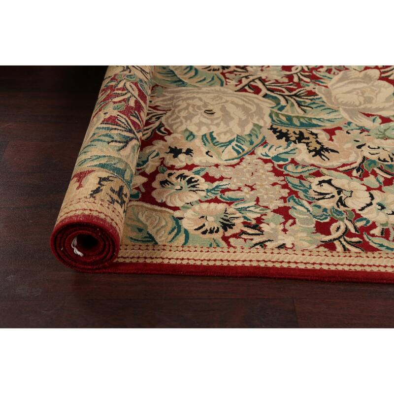 Vegetable Dye Floral Art Deco Chinese Oriental Wool Area Rug Handmade - 5'1" x 8'2"