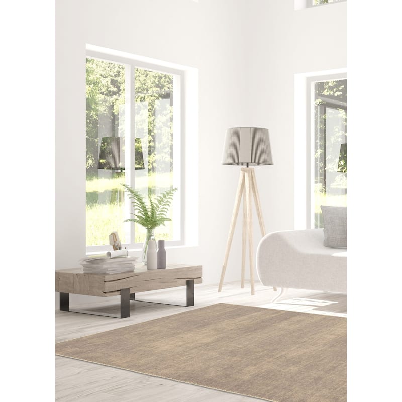 ECARPETGALLERY Hand-knotted Tangier Grey Wool Rug - 5'4 x 7'5