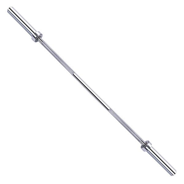 slide 2 of 4, BalanceFrom Sporzon! Standard Weightlifting Solid Olympic Barbell, 2 Inch, 5 Ft - 15