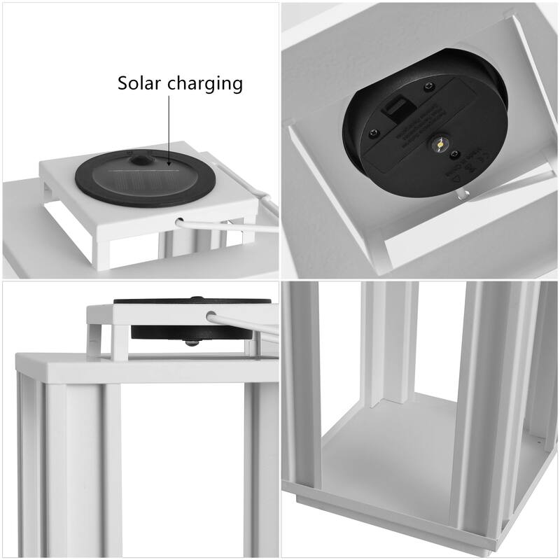 Leland Modern Indoor/Outdoor LED Solar Powered Lanterns, By JONATHAN Y - 19.50