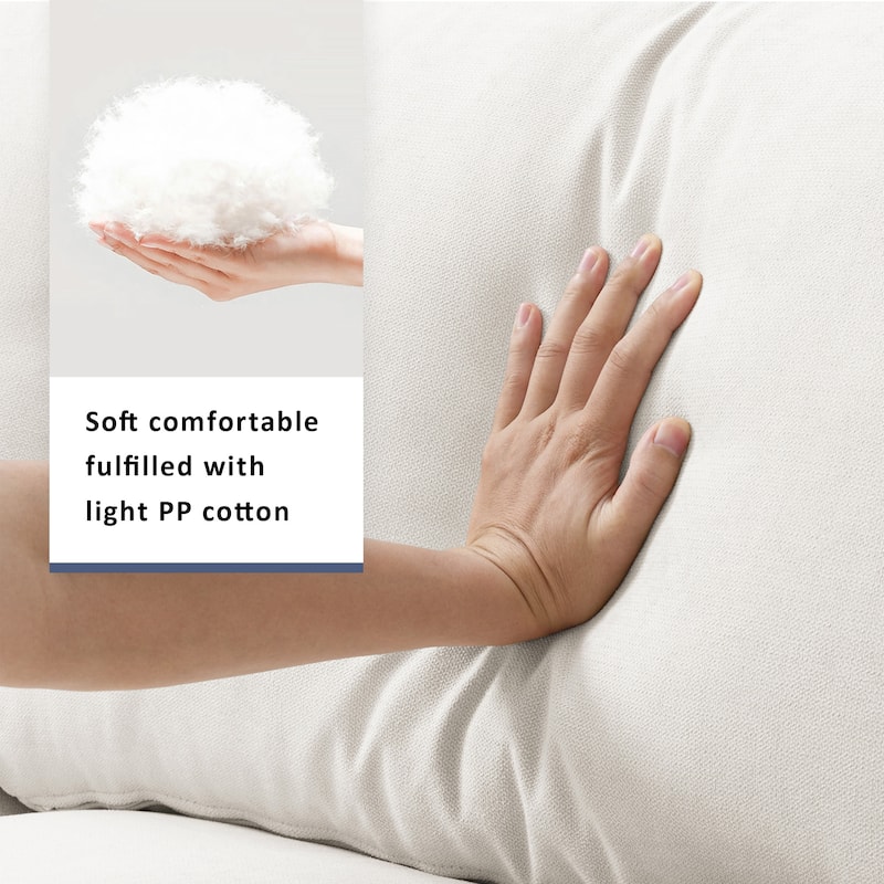 101" 4 Seat Sectional Sofa,L Shaped Cloud Couch with Movable Ottoman