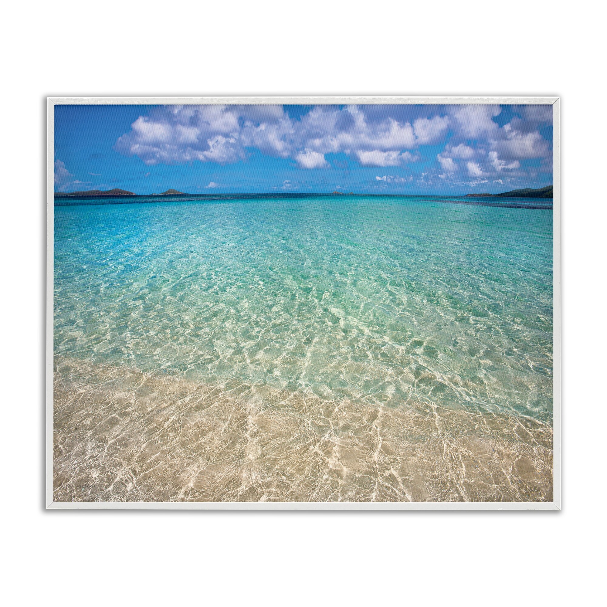Stupell Clear Caribbean Beach Waters Framed Giclee Art Design By Seven Trees Design