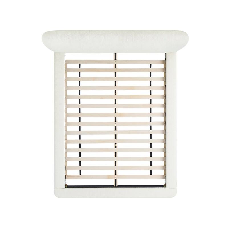 Spruce & Spring Modern Upholstered Platform Bed with Arch Headboard, Solid Wood Frame