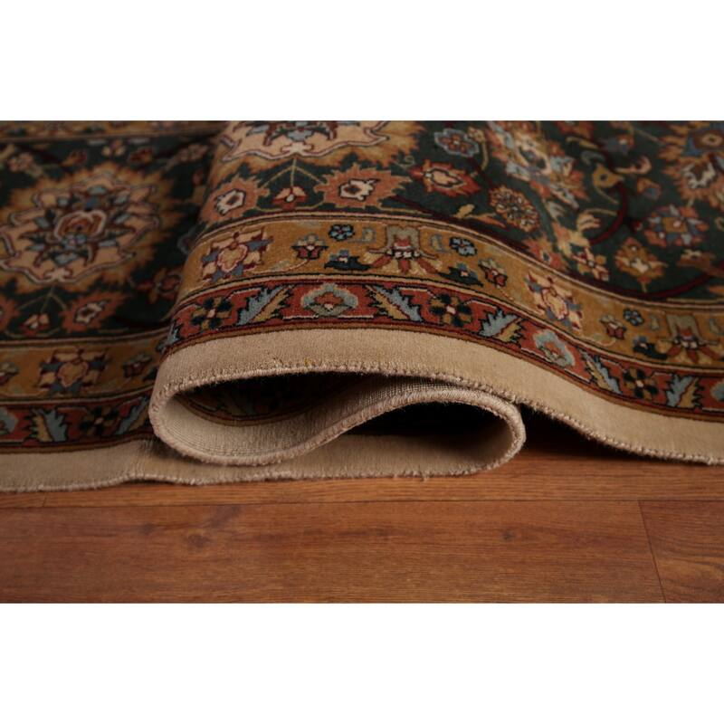 All-Over Large Agra Indian Area Rug Handmade Wool Carpet - 12'5" x 17'8"