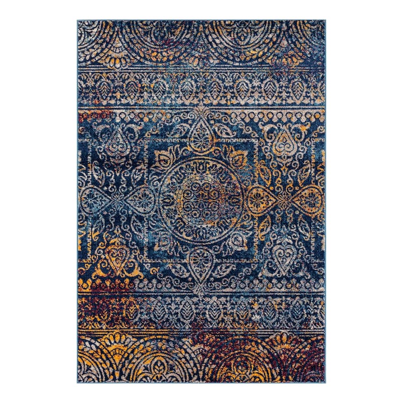 Manhattan Burke Tribal Multi-Colored Runner Rug