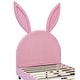 preview thumbnail 15 of 31, VECELO Wooden Cute Rabbit Twin Bed Frame with Upholstered Headboard, Kids Bed Frame Set of 2