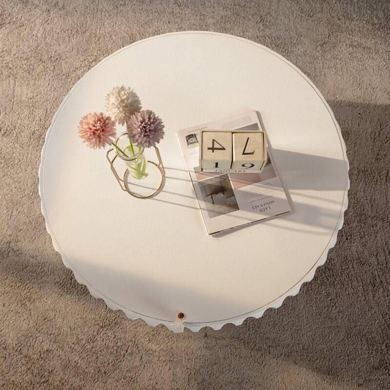 Round Storage Coffee Table with Flip-top Design, 31.5 Inch Modern Center Table, Woodern Accent Coffee Tables