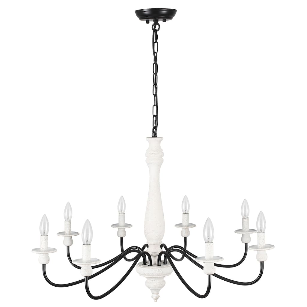 6-Light Candlestick Hanging Ceiling Light Fixture Linear Chandelier Lighting for Dining Room Kitchen Island