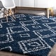 preview thumbnail 4 of 6, Nuloom Iola Geometric Shag Area Rug 3' 2" x 5' - Blue - Runner