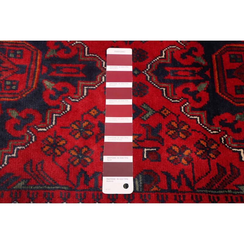 ECARPETGALLERY Hand-knotted Finest Khal Mohammadi Red Wool Rug - 2'9 x 9'11