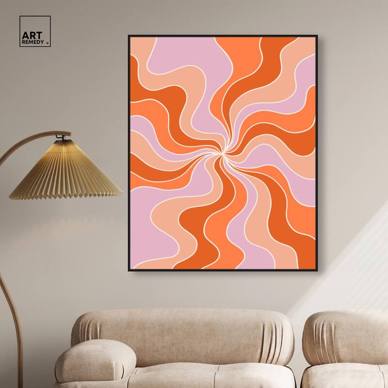 Carnaval Retro Curves II Canvas by Art Remedy