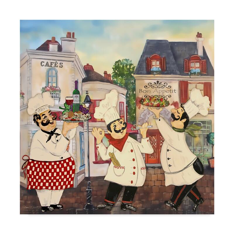 Jean Plout 'Italian Chefs' Canvas Art