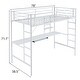 preview thumbnail 5 of 24, Twin Size Metal Loft Bed with Desk and Storage Shelves