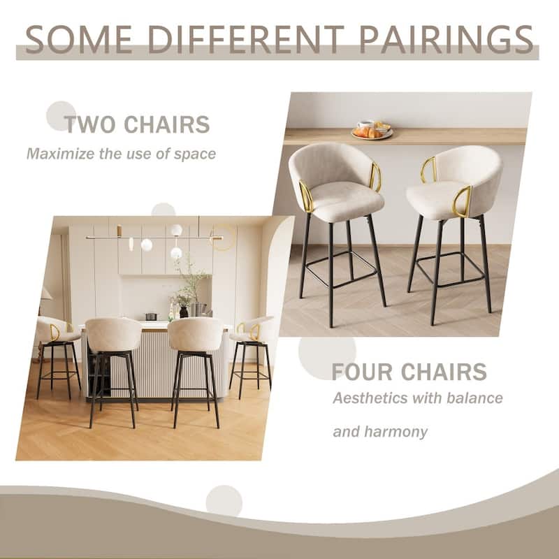 Dining Chairs Set of 4 Modern Style Bar Chairs with Simple Design