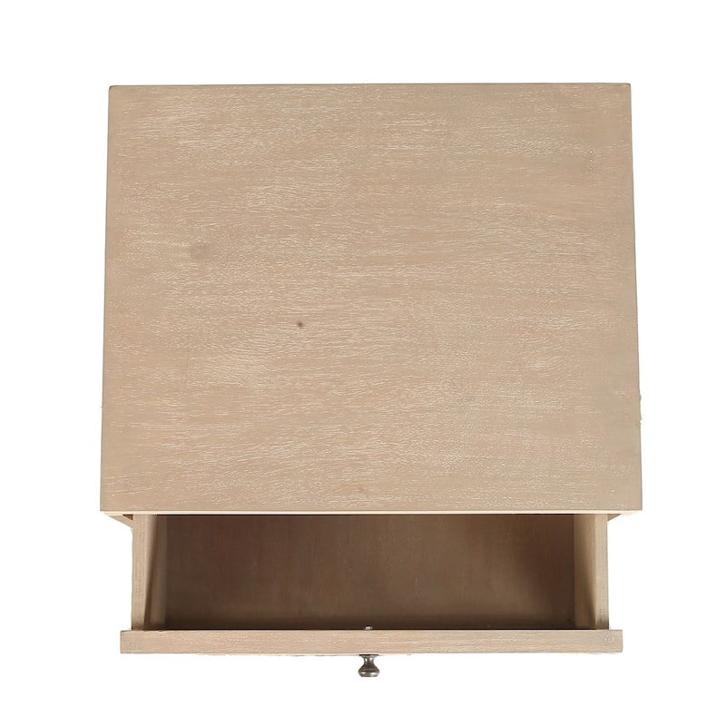 Box Cane Solid Wood and Iron 1-drawer Nightstand by East at Main