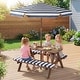 preview thumbnail 3 of 18, Gymax Kids Picnic Table w/Bench Seat Cushions Removable & Adjustable
