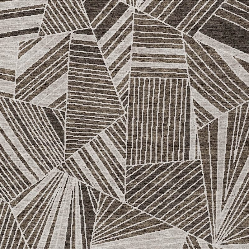 HomeRoots Geometric Transitional Rectangle Outdoor Rug