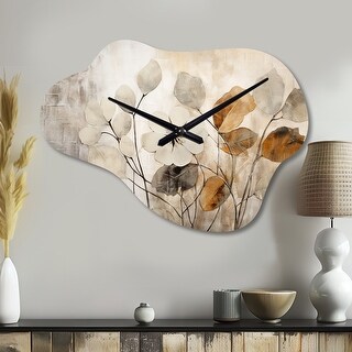 Designart - Beige Botanical Impressions III - Abstract Botanicals Large ...