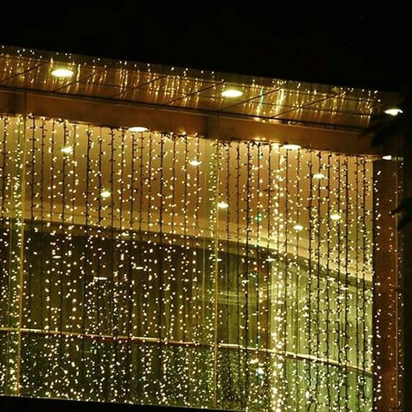 Agptek 300 Led Outdoor Fairy Curtains String Light For Christmas Wedding Party S Overstock 18357549