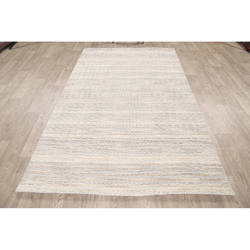 Geometric Modern Moroccan Oriental Wool Area Rug Hand-knotted - 4'8" x 7'7"