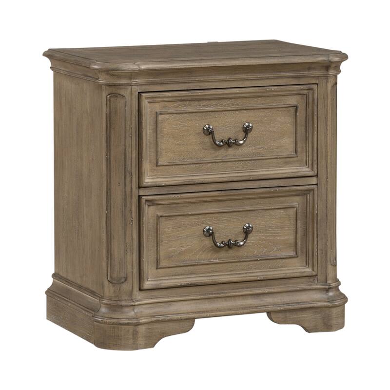 Liberty Furniture Magnolia Manor Panel Bed, Dresser, Mirror, Chest, and Nigh Stand - California King, King or Queen
