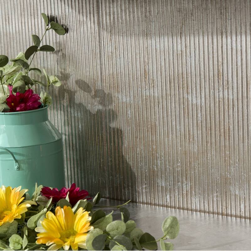 Fasade Rib Decorative Vinyl Backsplash 15 Sq Ft 15 Sq Ft Kit in Vintage ...