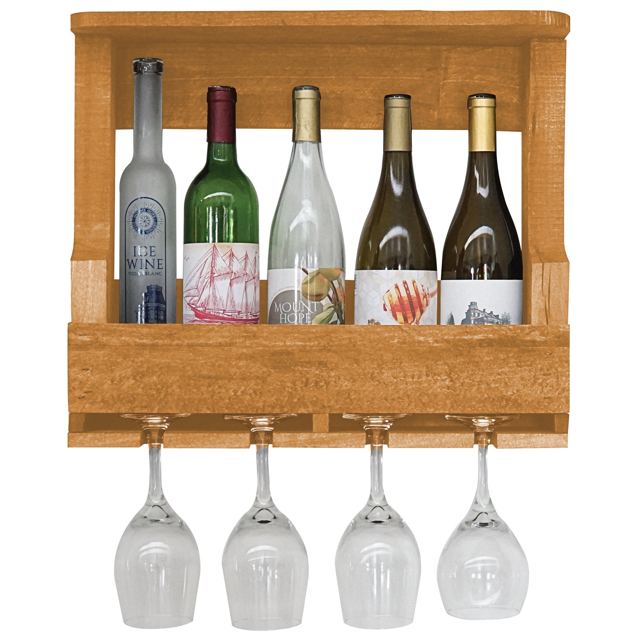 Farmhouse 5-Bottle Wine Shelf