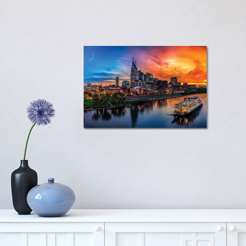 iCanvas "Southern Sky Sunset Over Nashville" by Jonathan Ross Photography Canvas Print - 12x18x1.5